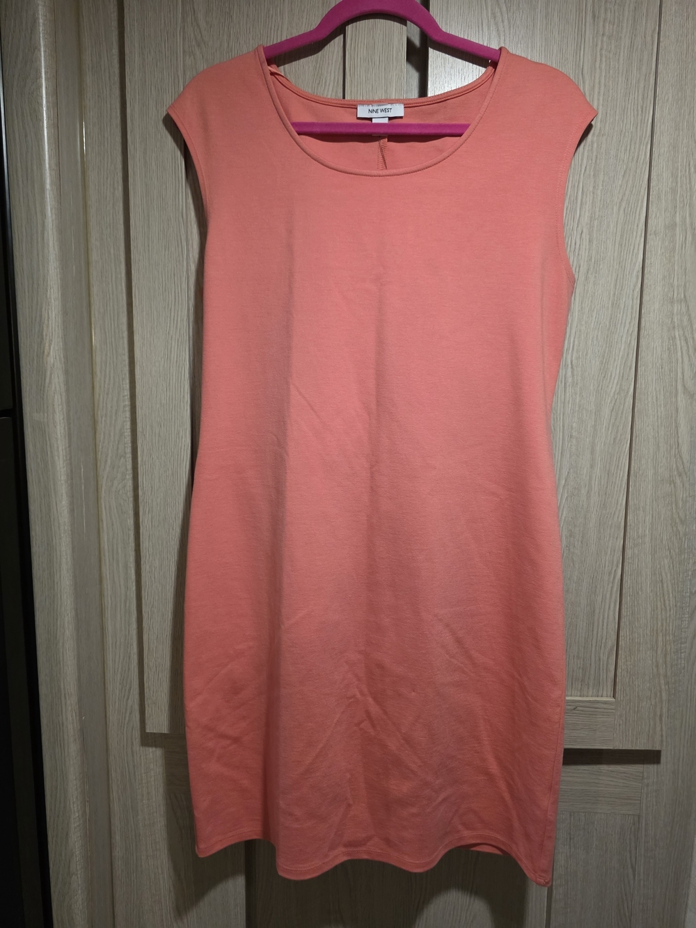 New Nine West Coral Stretch Cap Sleeve BodyCon Dress M